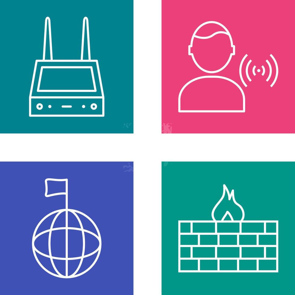 router and signal Icon vector