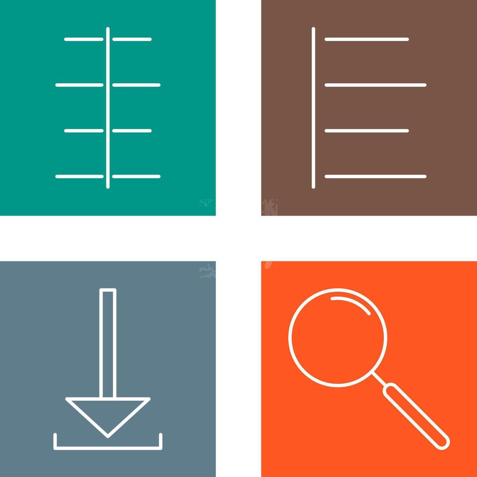 center align and left align Icon vector