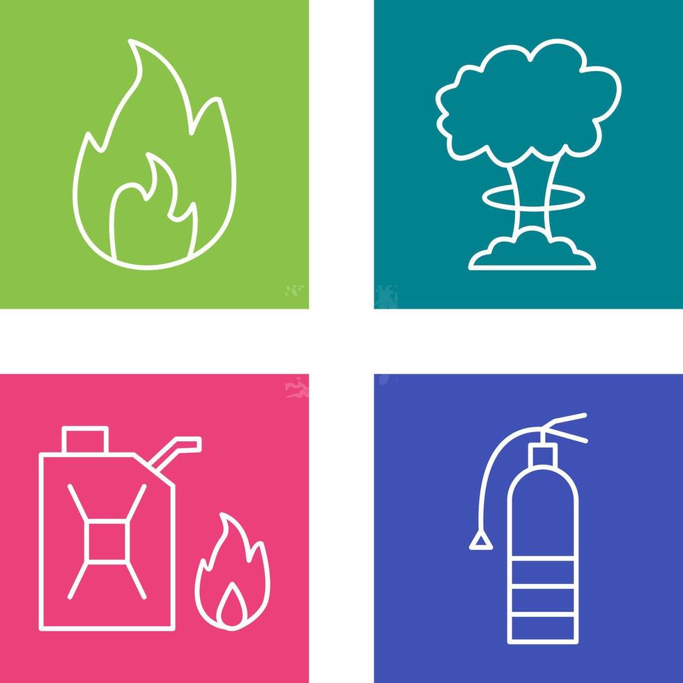 flame and bomb blast Icon vector