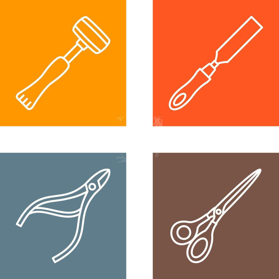 Sledgehmmer and Chisel Icon vector