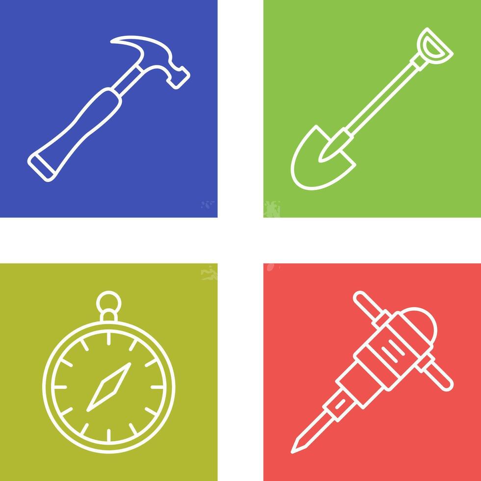 Shovel and Nail Icon vector