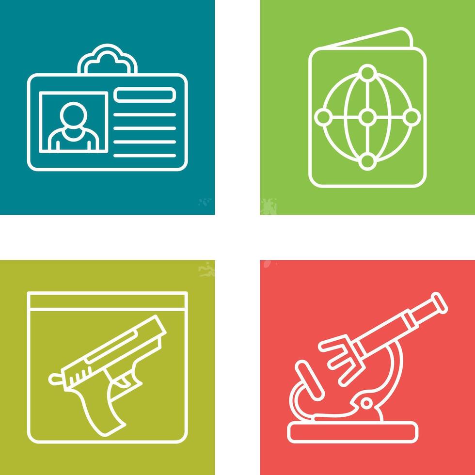 Criminal Card and Passport Icon vector