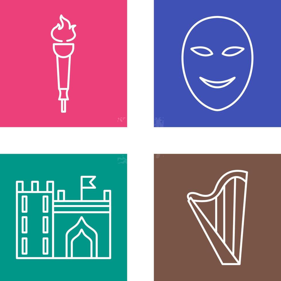Museum Torch and Ancient Icon vector