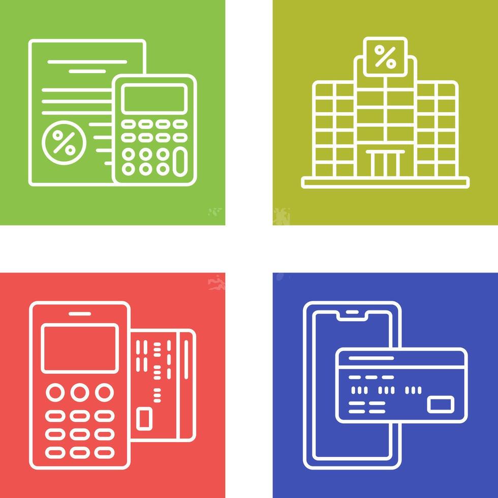 impuesto y edificio icono vector