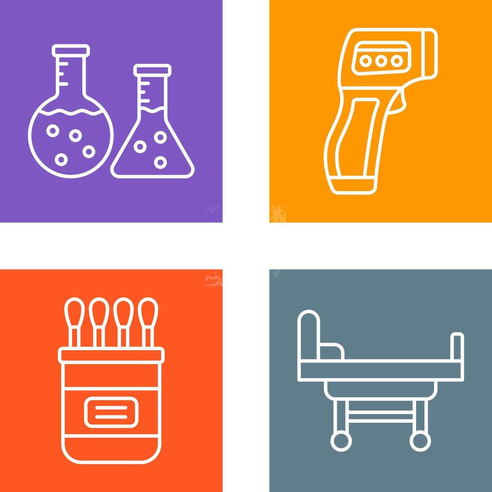 Flask and indicator Icon vector