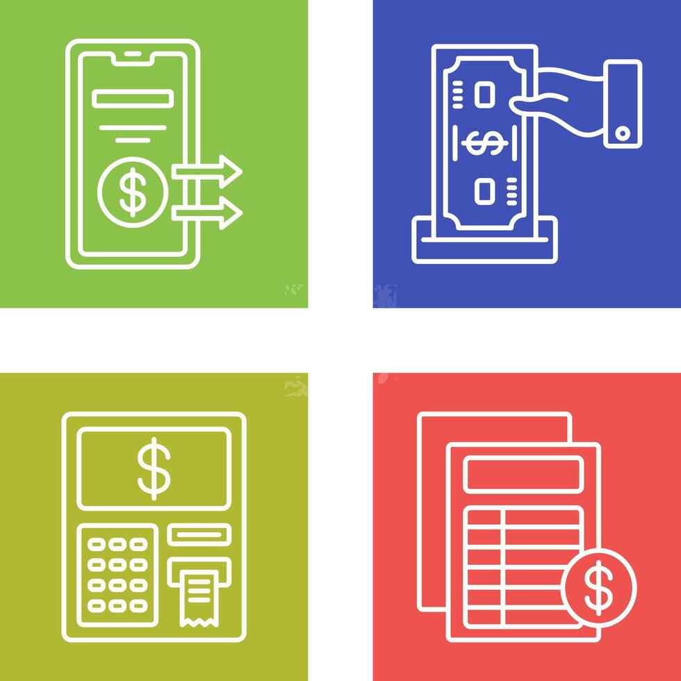 Deposit and Transfer Icon vector