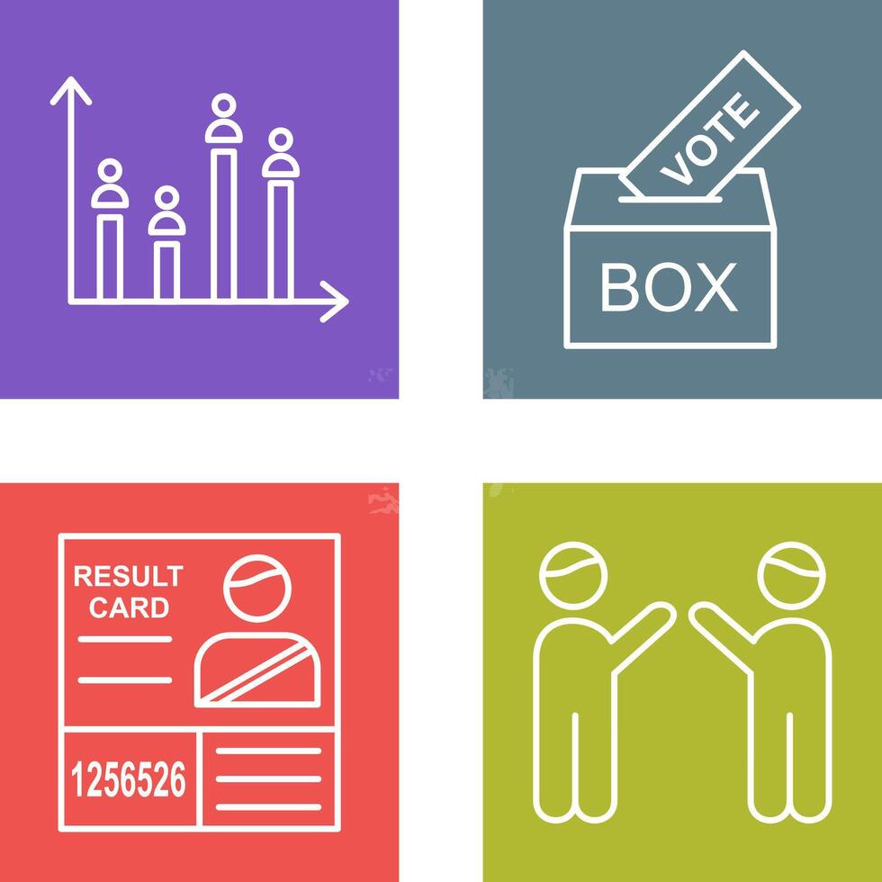 Giing Vote and Candidate and Graph Icon vector