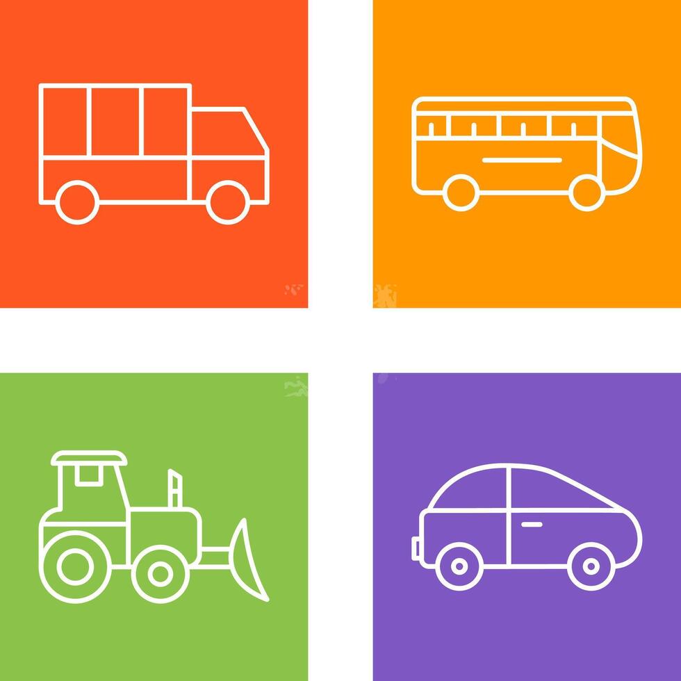 Truck and Bus Icon vector