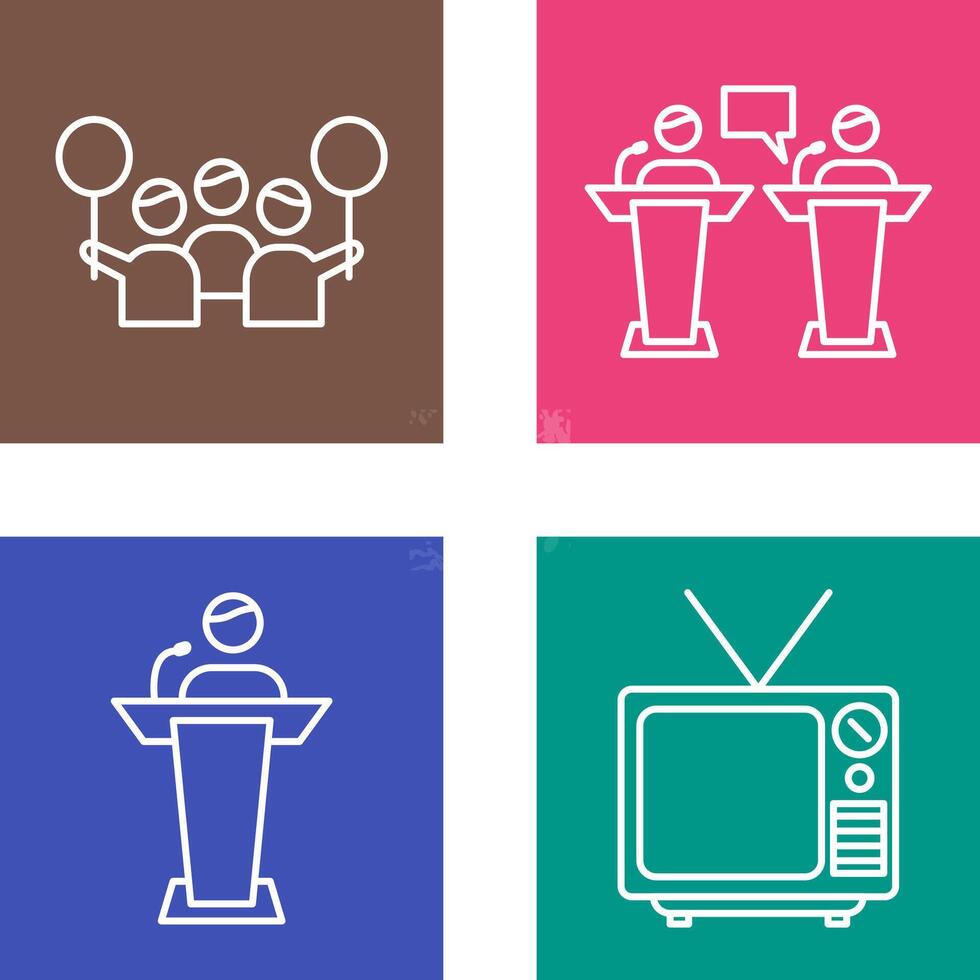 Protest and Debate Icon vector