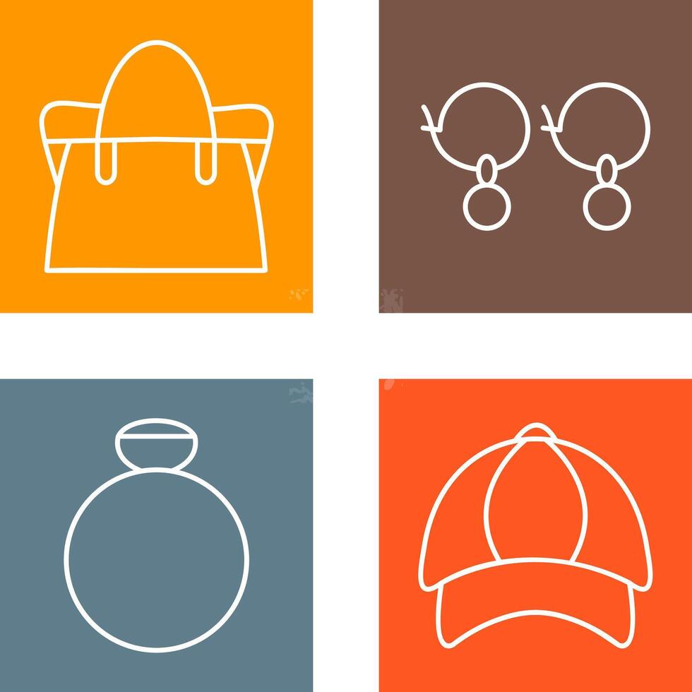 Bag and Earrings Icon vector
