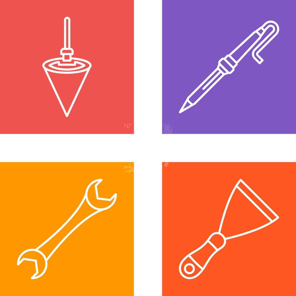 Plumb Bob and Soldering Icon vector