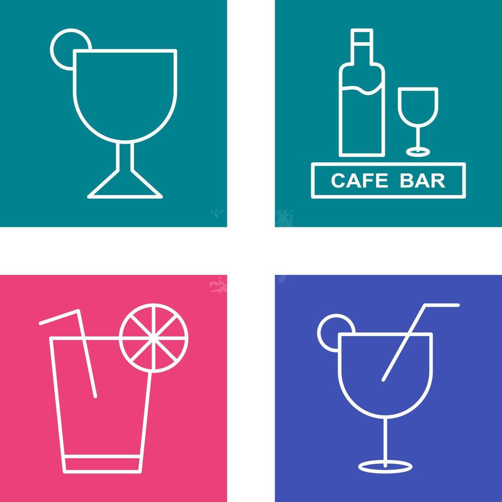 drinks cafe and sherry Icon vector