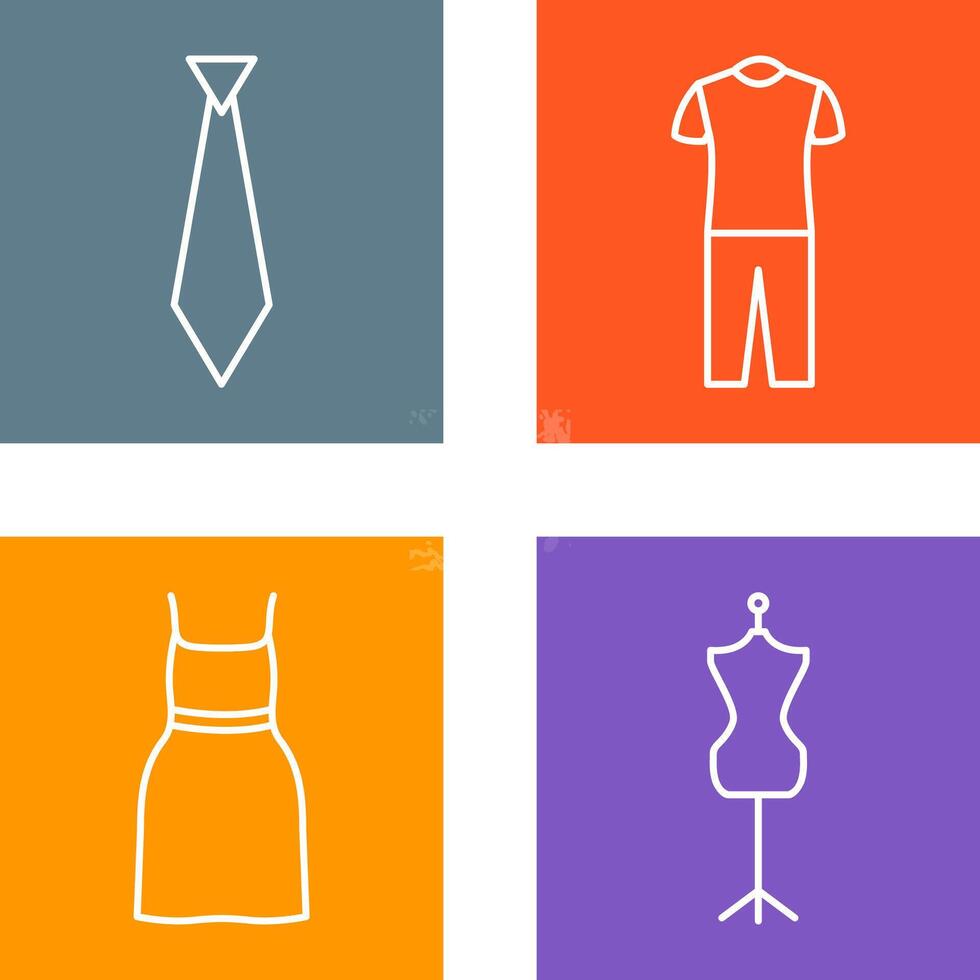 Tie and Pyjamas Icon vector