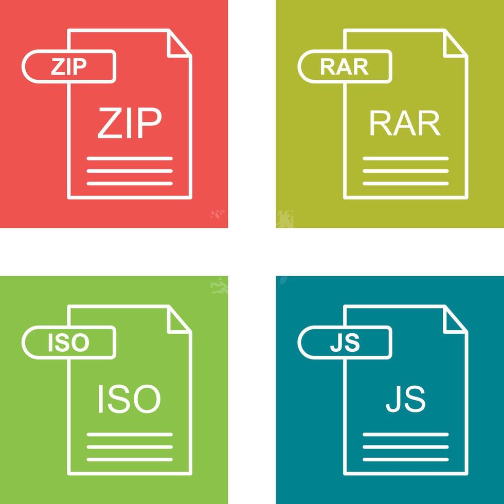 ZIP and RAR Icon vector