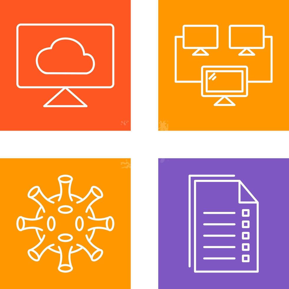 Cloud Systems and Connected Icon vector