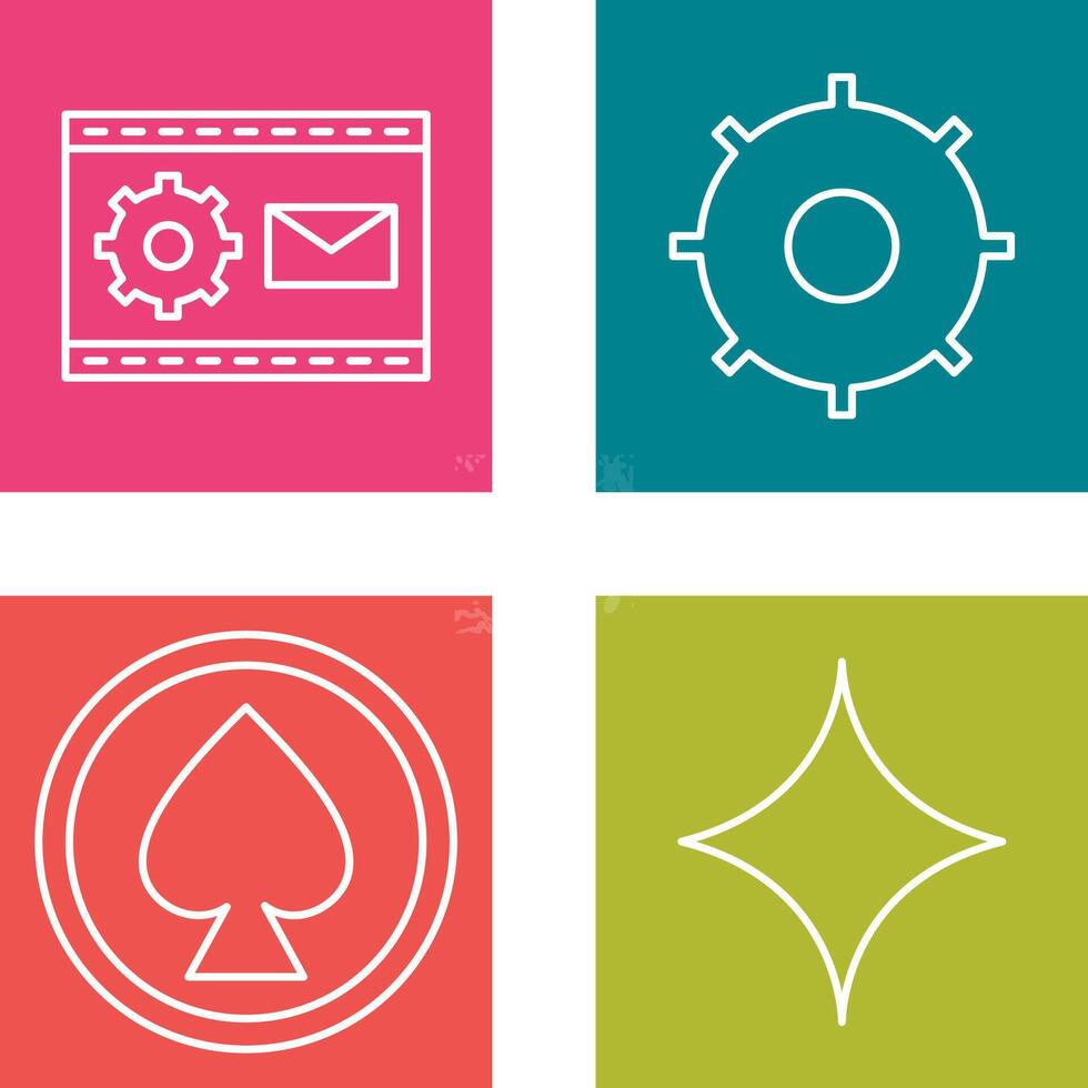 Blogging Service and Setting Icon vector