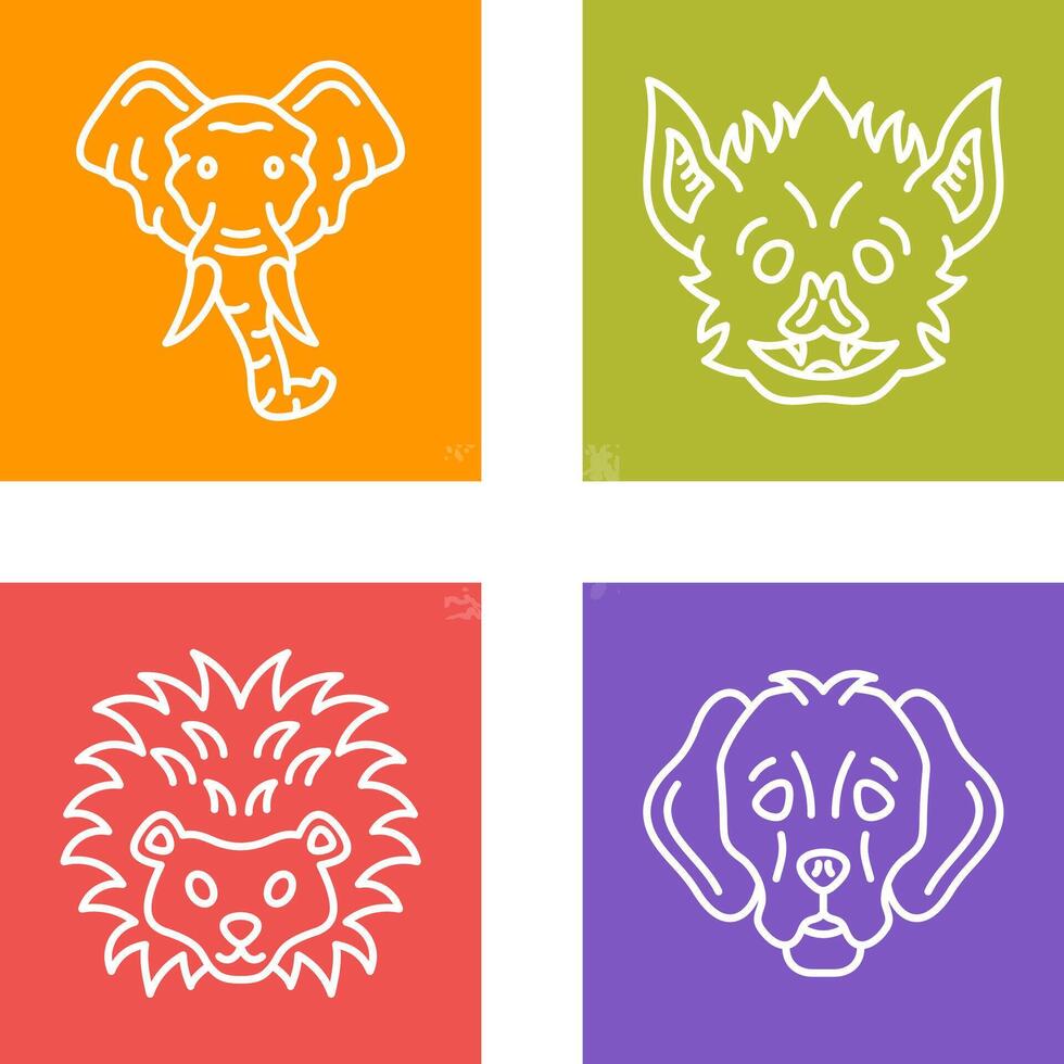 Eleplant and Bat Icon vector