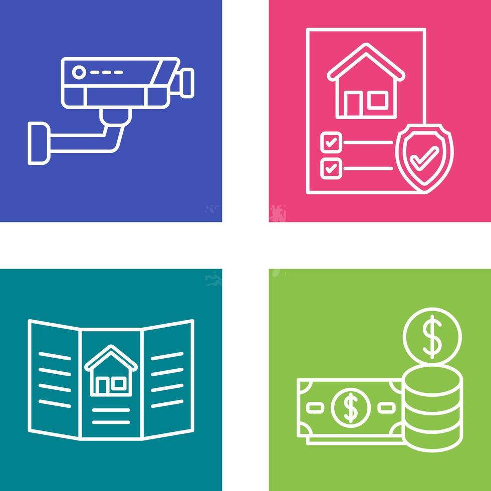 Cctv and Protection Icon vector