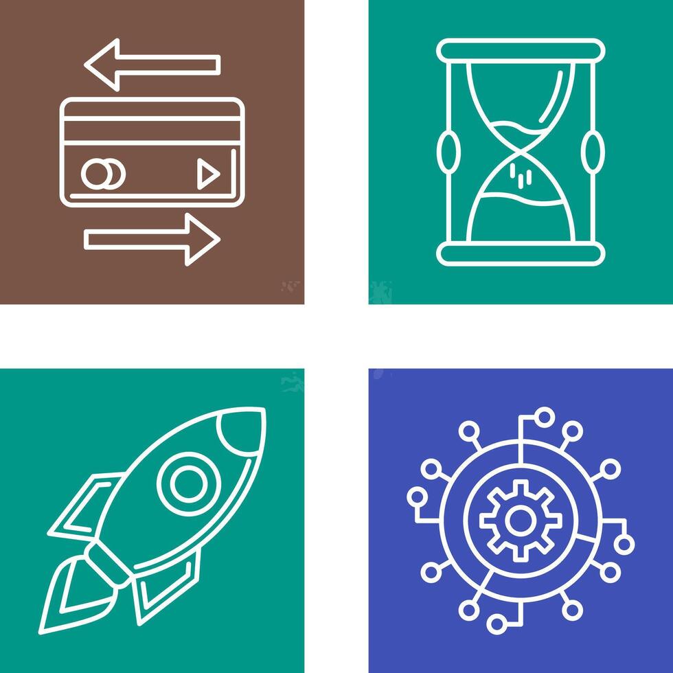 Transaction and Hourglass Icon vector