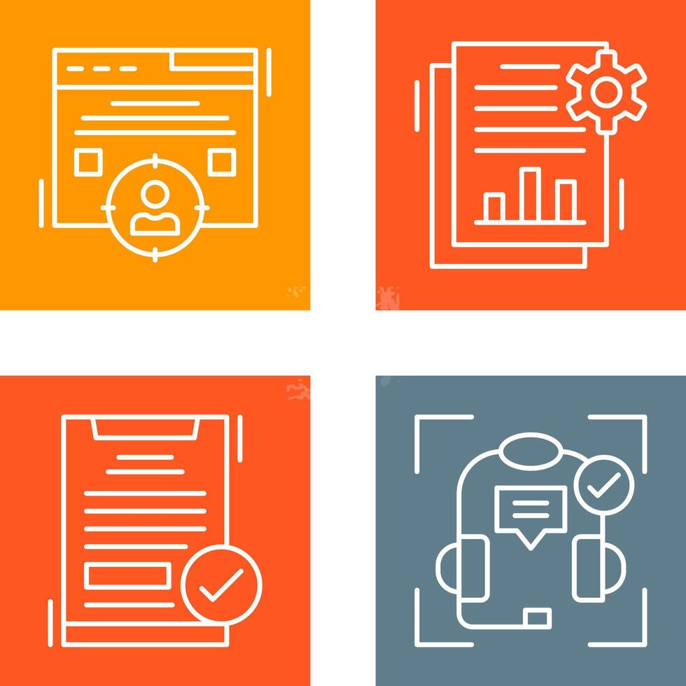 Target Audience and SEO Report Icon vector