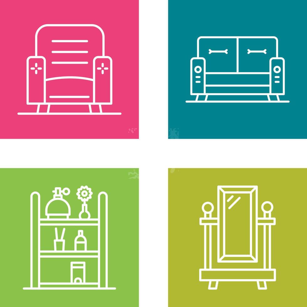 Armchair and Sofa Icon vector