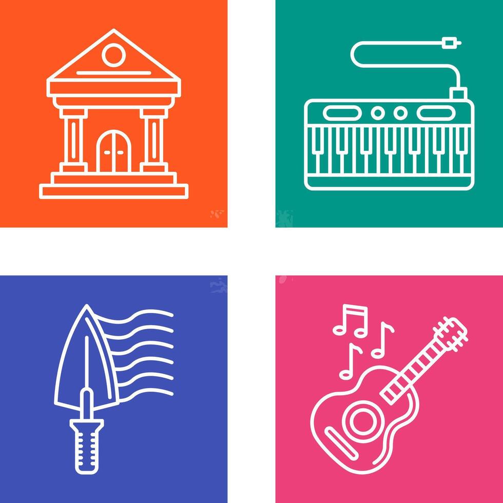Keyboard and Museum Icon vector