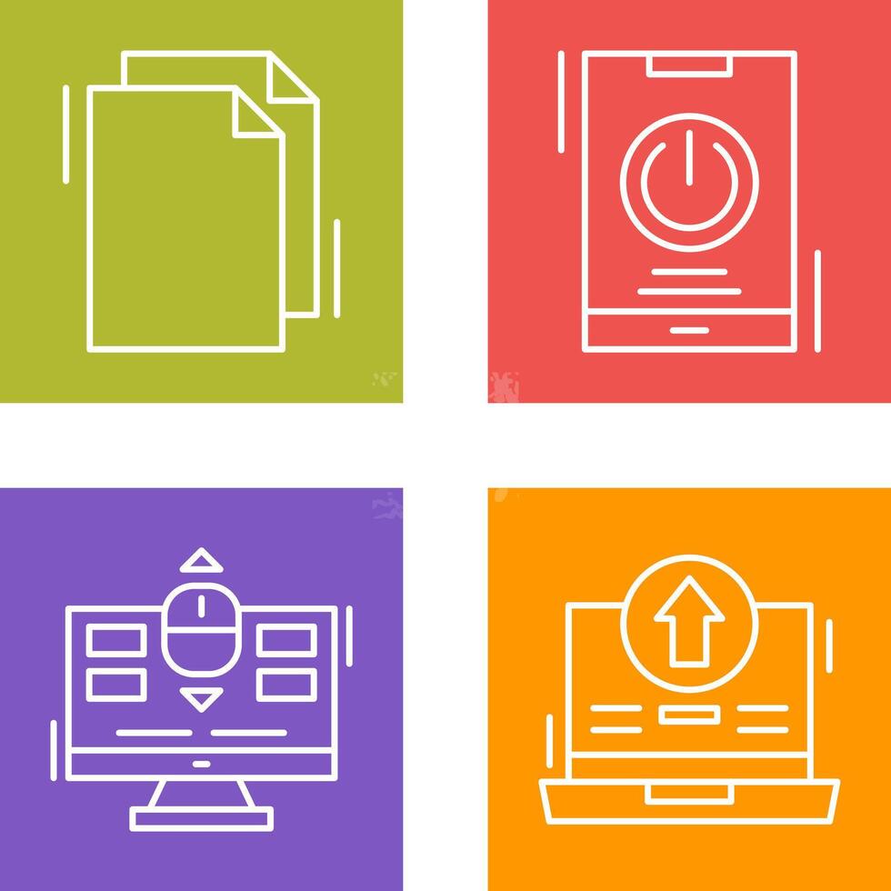 Copy and Power Icon vector