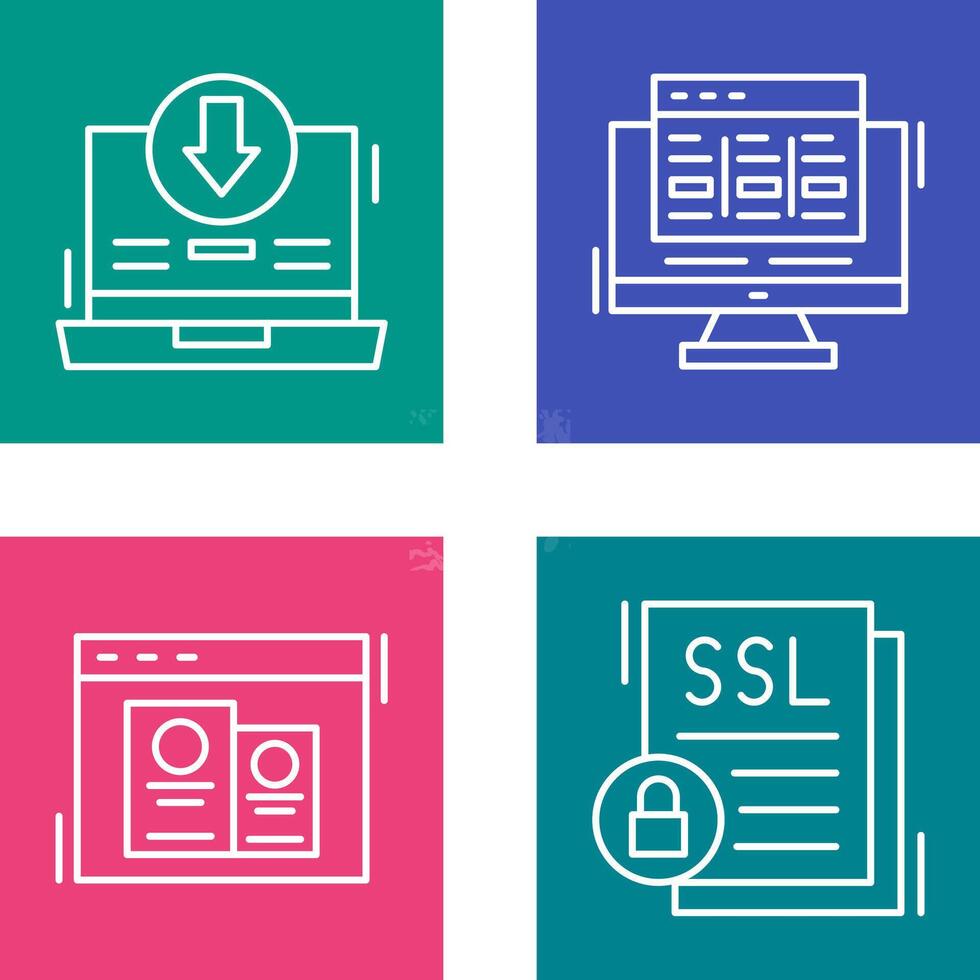 Downlaod and Layout Icon vector