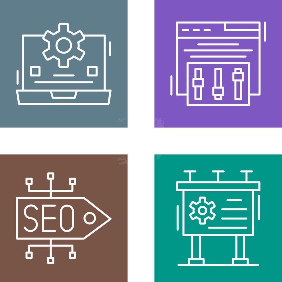 Campaign Tweaks and Laptop Icon vector