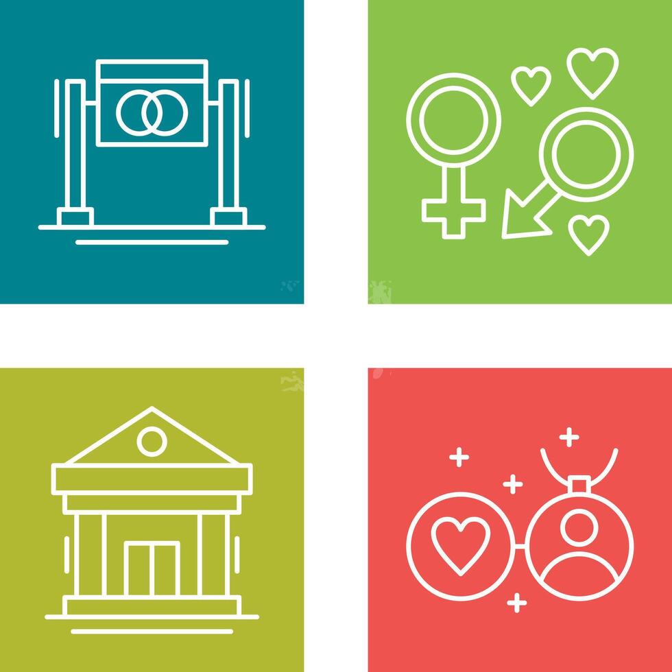 Wedding and Genders Icon vector