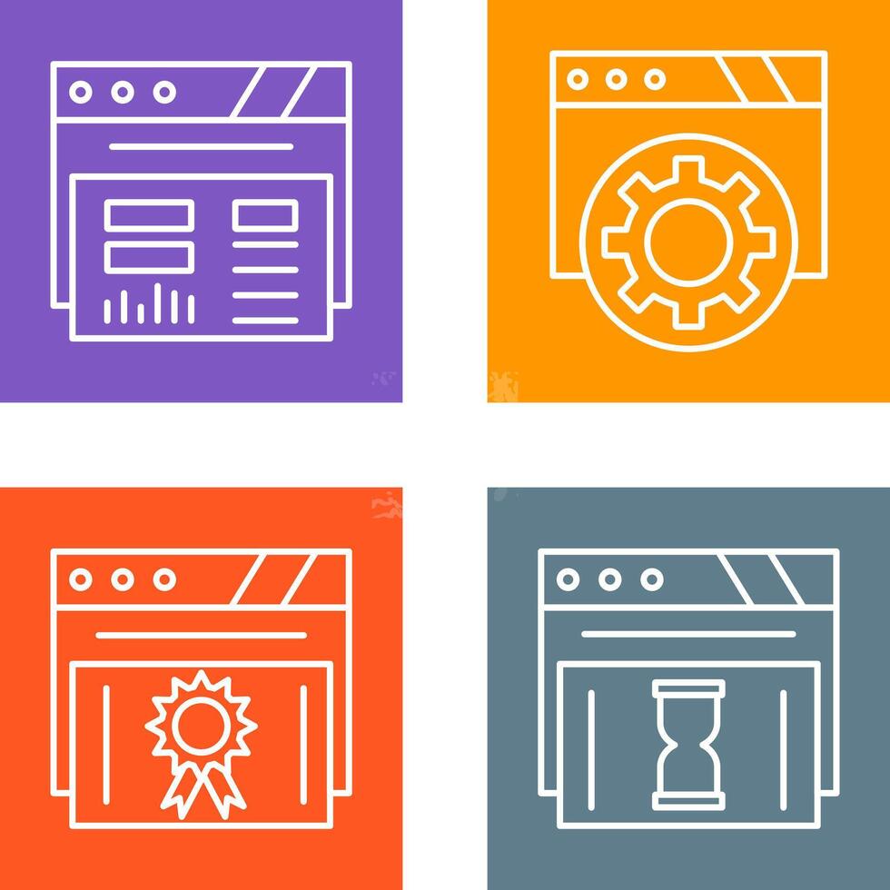 Dashboard and Browser Icon vector