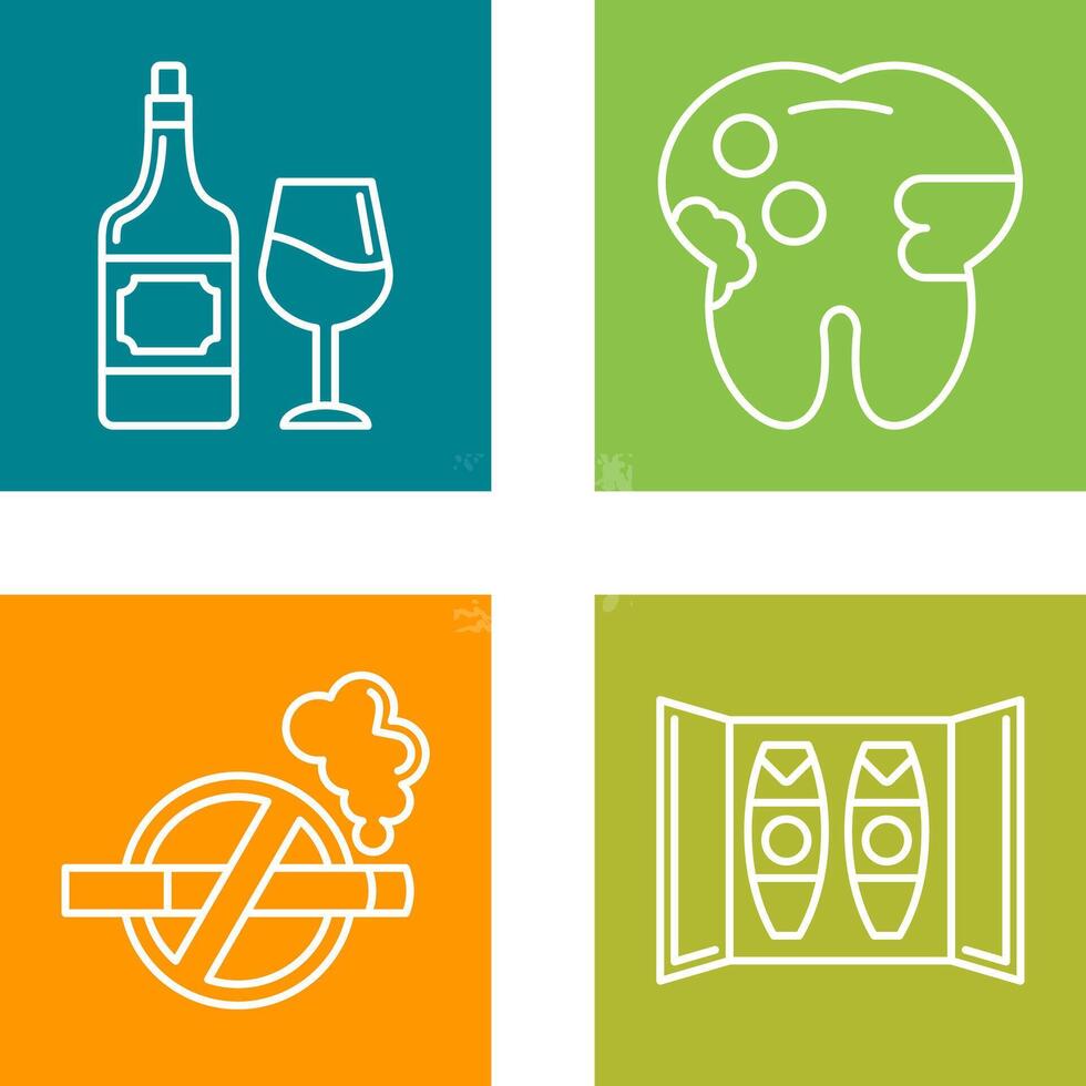 Wine and Caries Icon vector