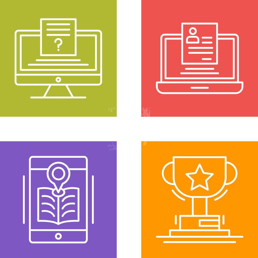 Quiz and Registration Icon vector