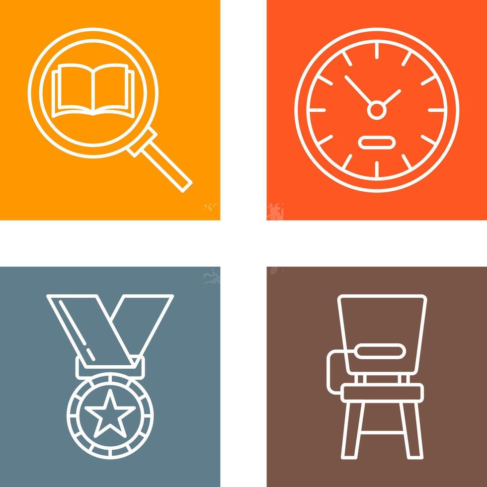 Search and ClockSnack and Money Icon vector