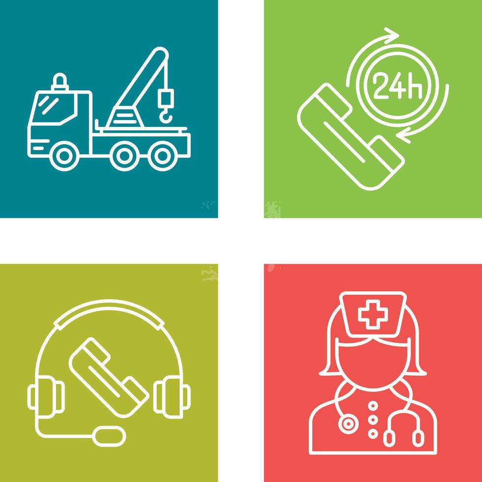 Crane and 24h Icon vector