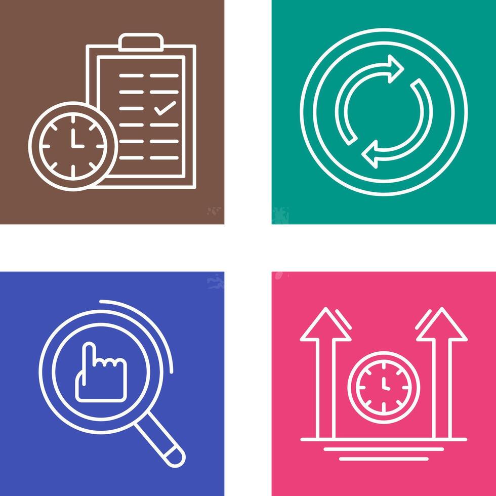 Time Planing and Loop Icon vector