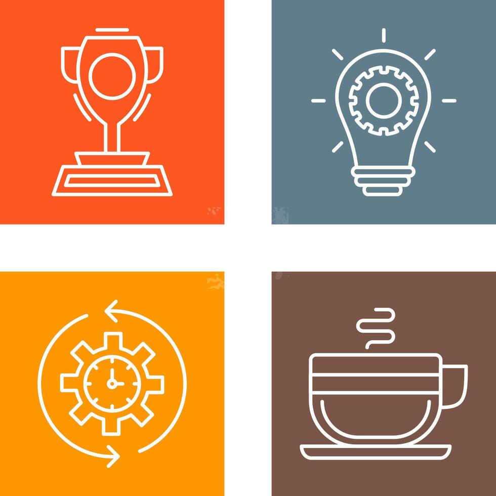 Trophy and Innoation Icon vector