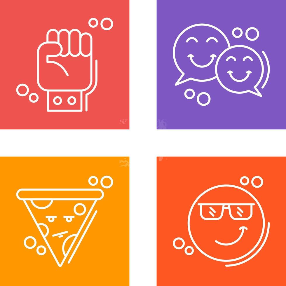 Fist and Chatting Icon vector