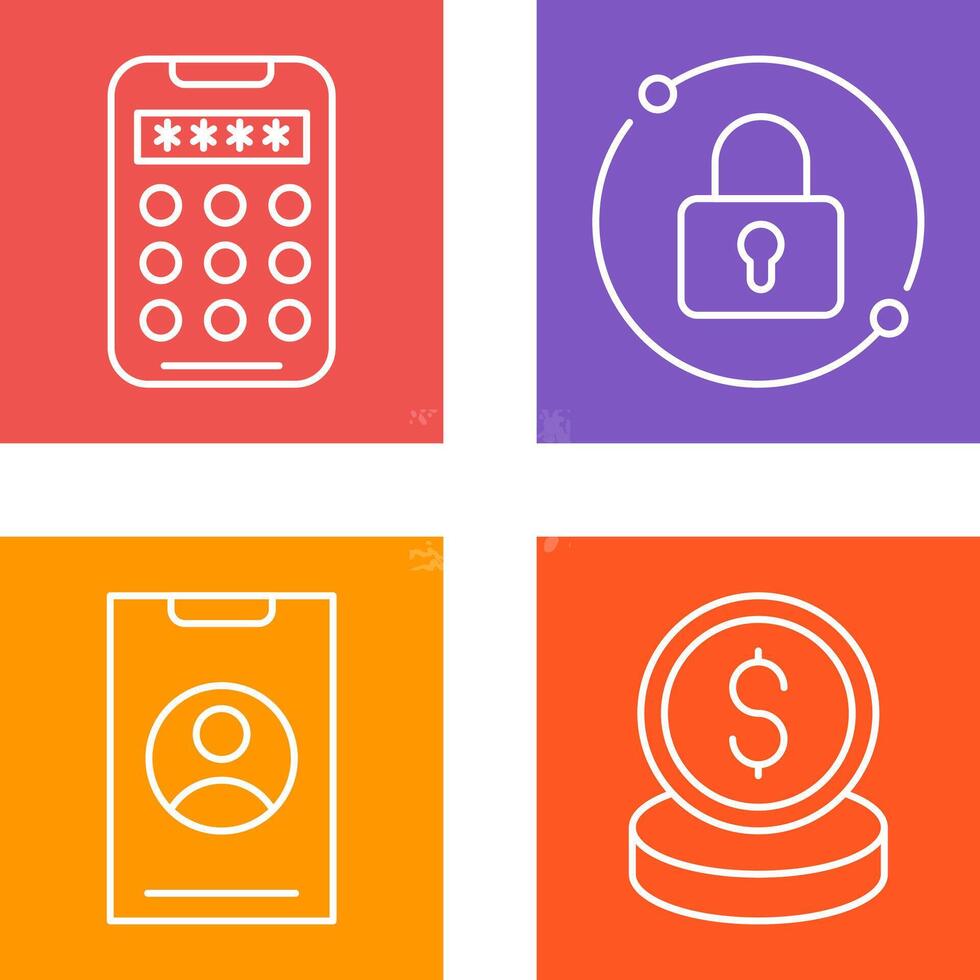 Pin Code and Pad Lock Icon 44657463 Vector Art at Vecteezy