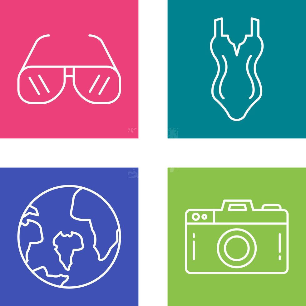 Sun Glasses and Swim Icon vector
