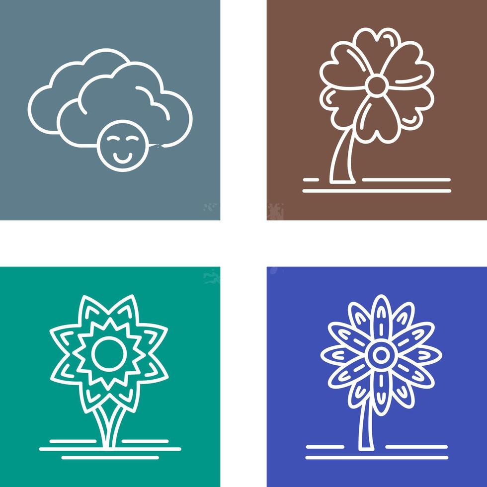 Cloudy and Clover Icon vector