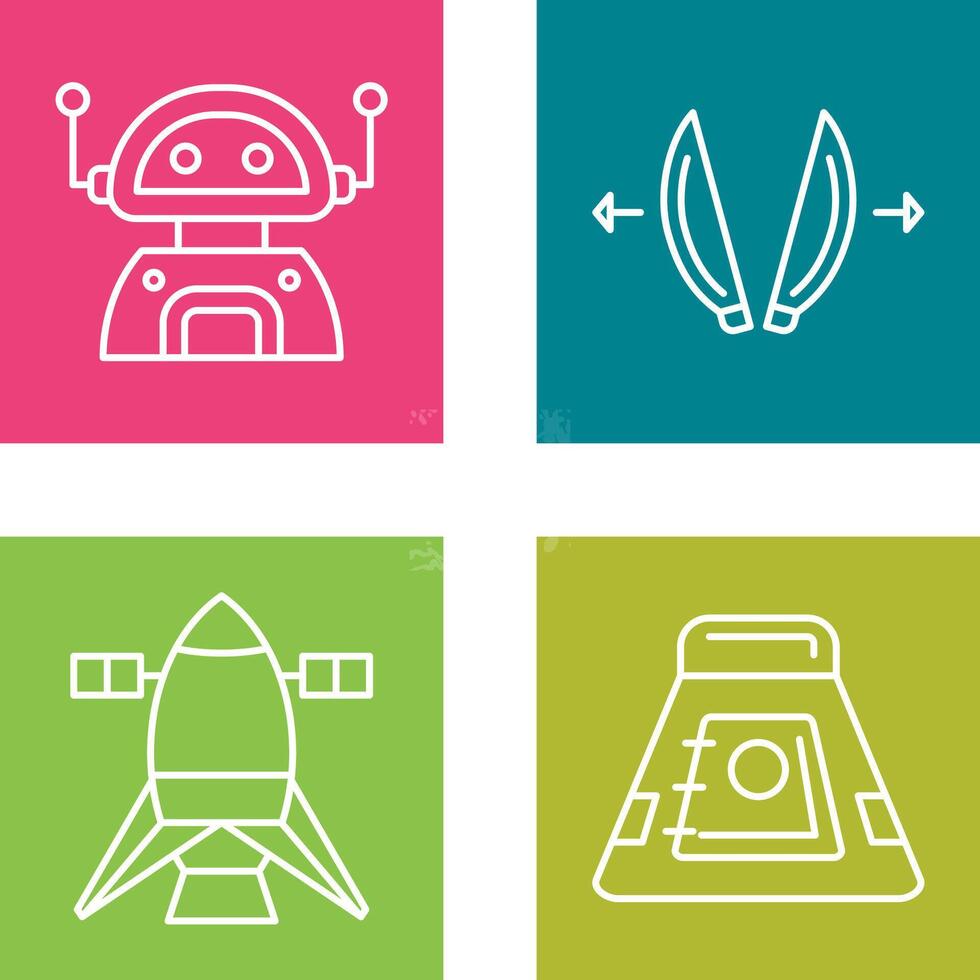 robot and playload Icon vector