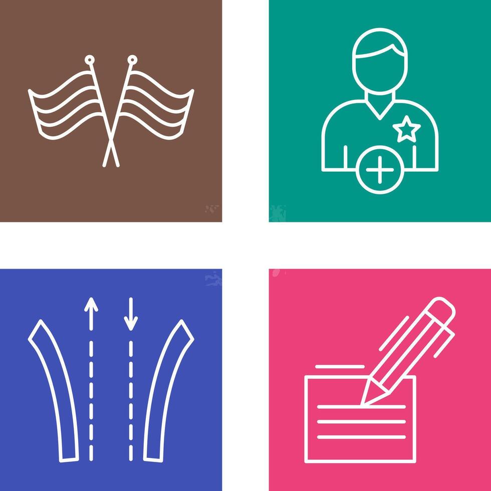 Flag and Candidate Icon vector