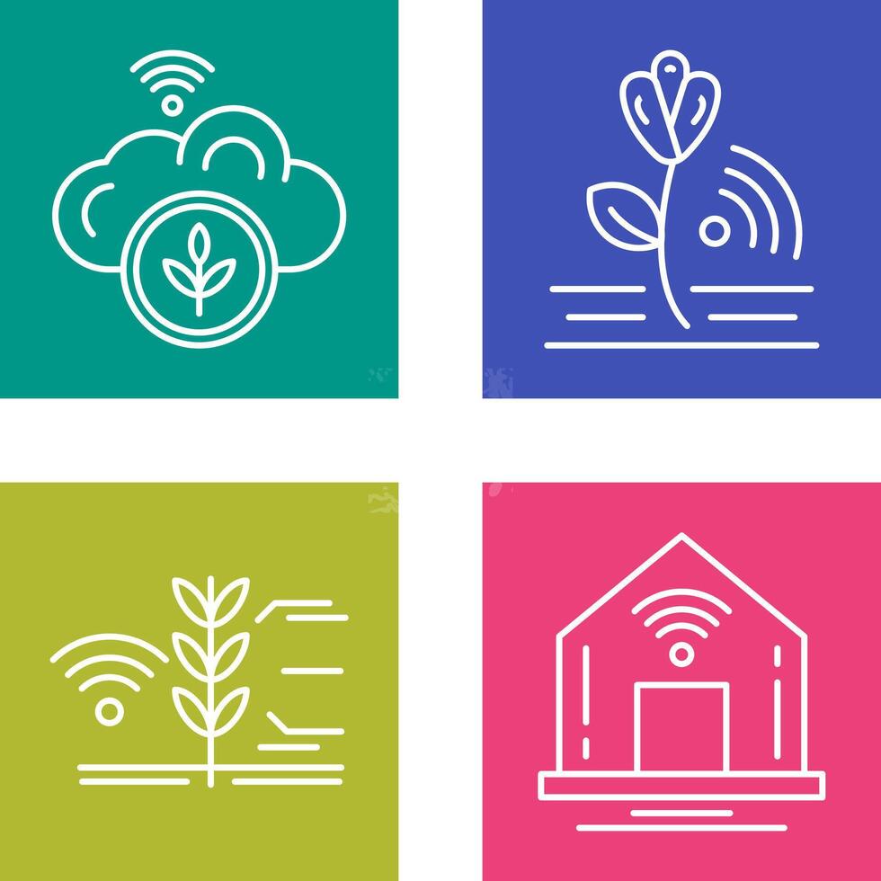Signal and Flowers Icon vector