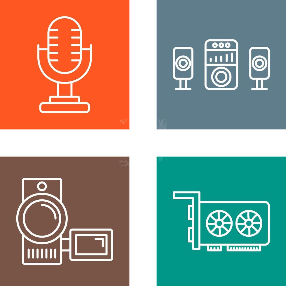 Microphone and Sound System Icon vector