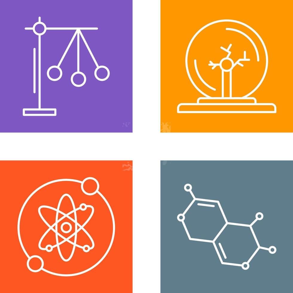 Pendulum and Plasma Ball Icon vector