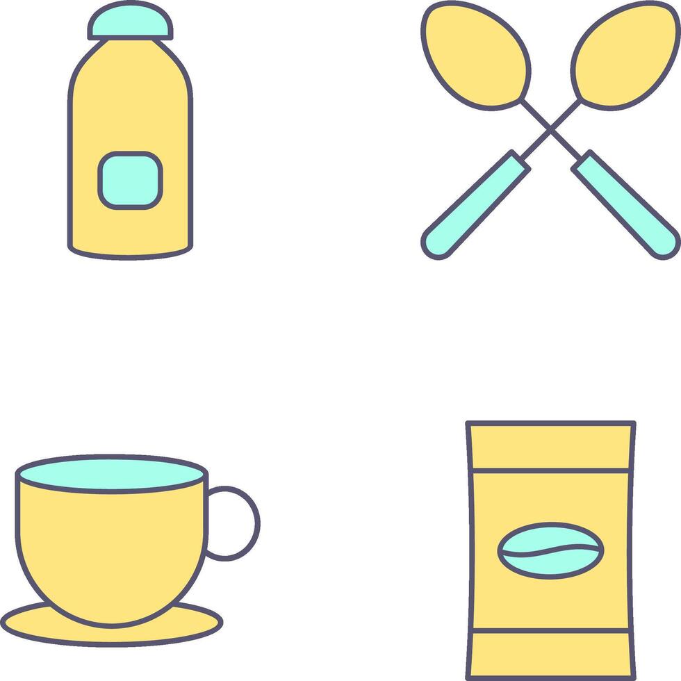 syrup and spoon Icon vector