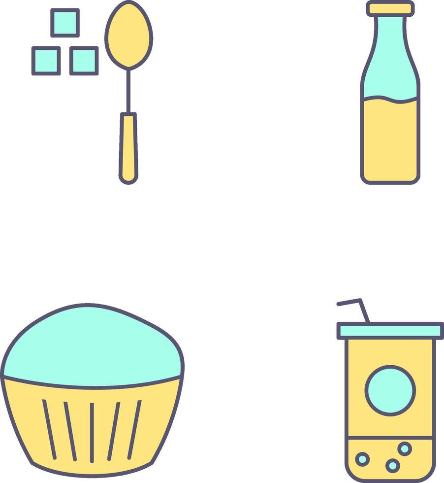 sugar and Milk bottle Icon vector