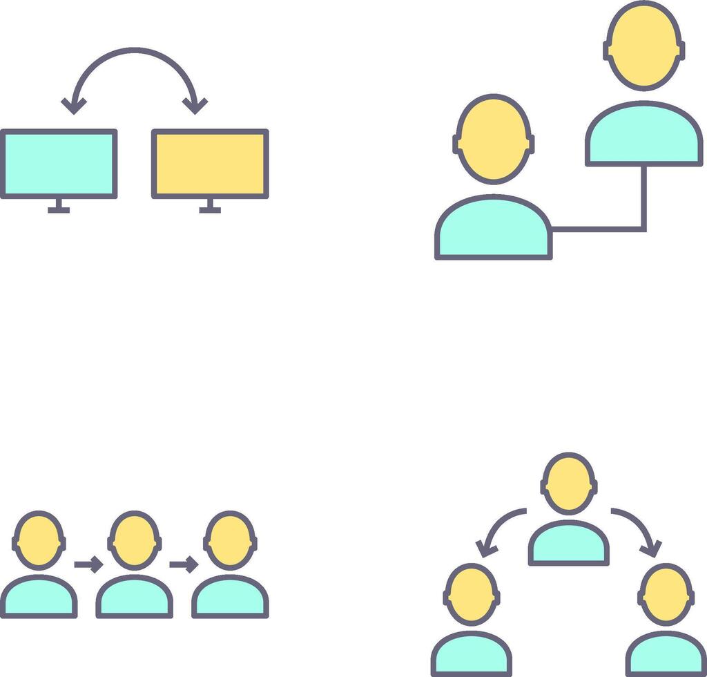 connected systems and connected profiles Icon vector
