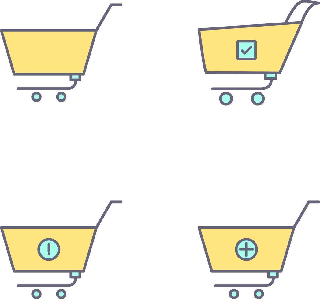 empty cart and confirm order Icon vector